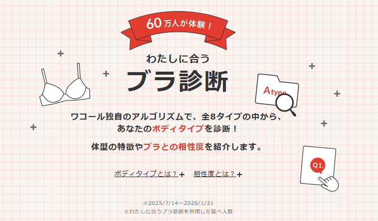 「わたしに合うブラ診断」イメージ